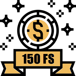 150 free spins for $1